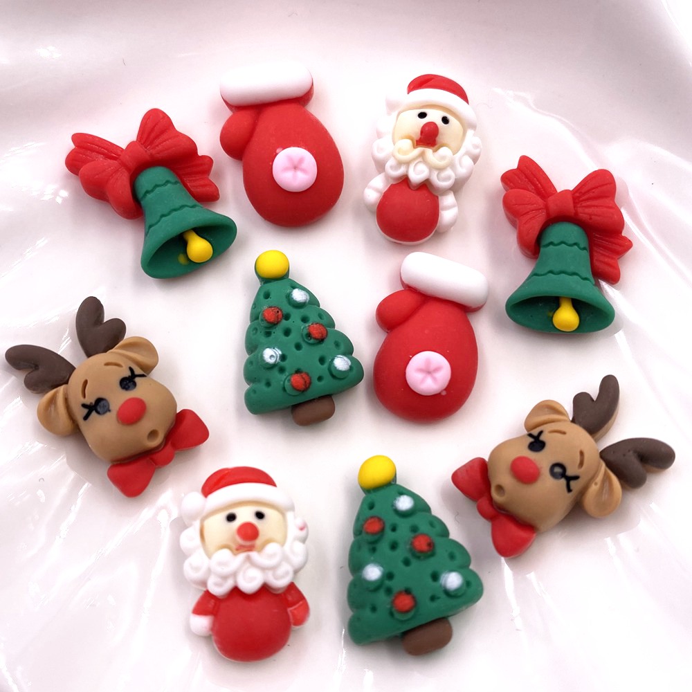 Elk Bugle Call - 20PCS 사랑스러운 다채로운 수지 엘크 산타