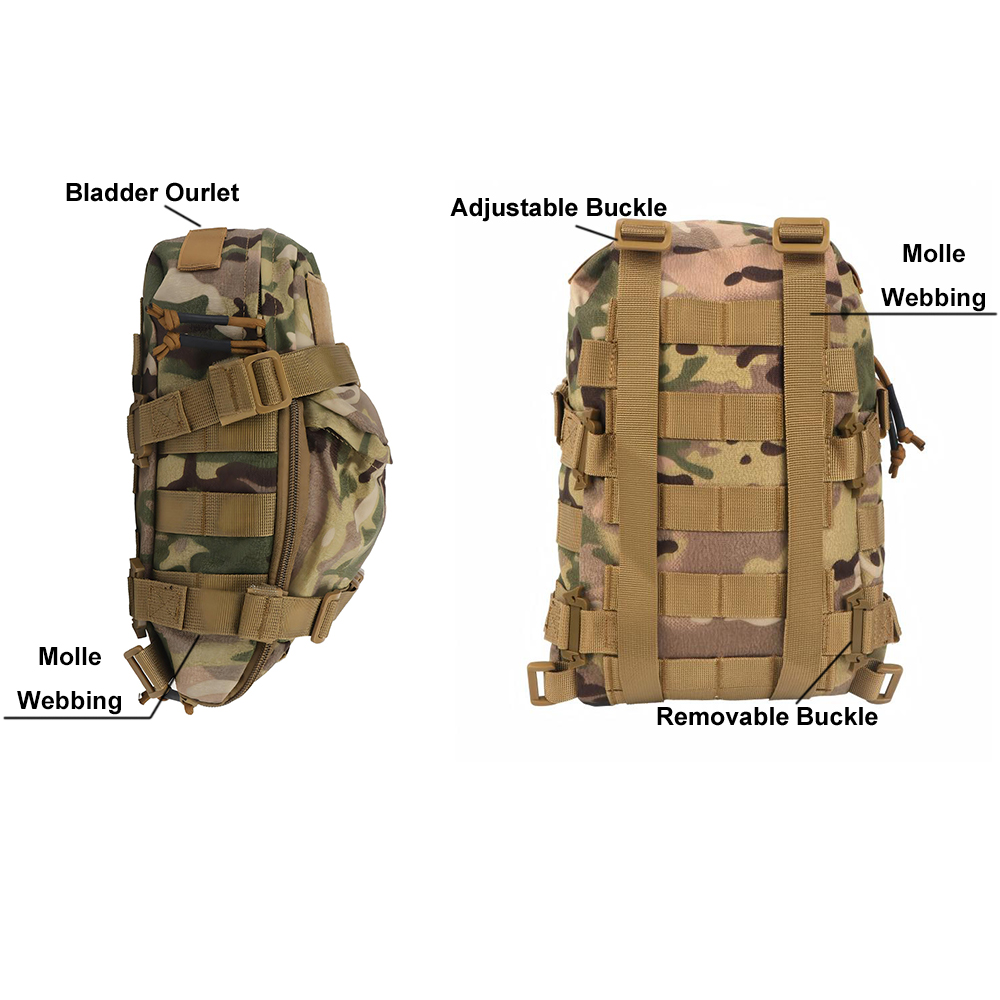 미니 수화 가방 야외 전술 배낭 물 주머니 캐리어 지퍼 - Hunting Outdoor Gear 리뷰 및 가격