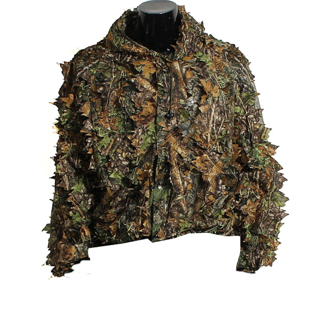 성인 3D 잎 생체 공학 위장 사냥 Ghillie 정장 - Camouflage Hunting Jacket 리뷰 및 가격