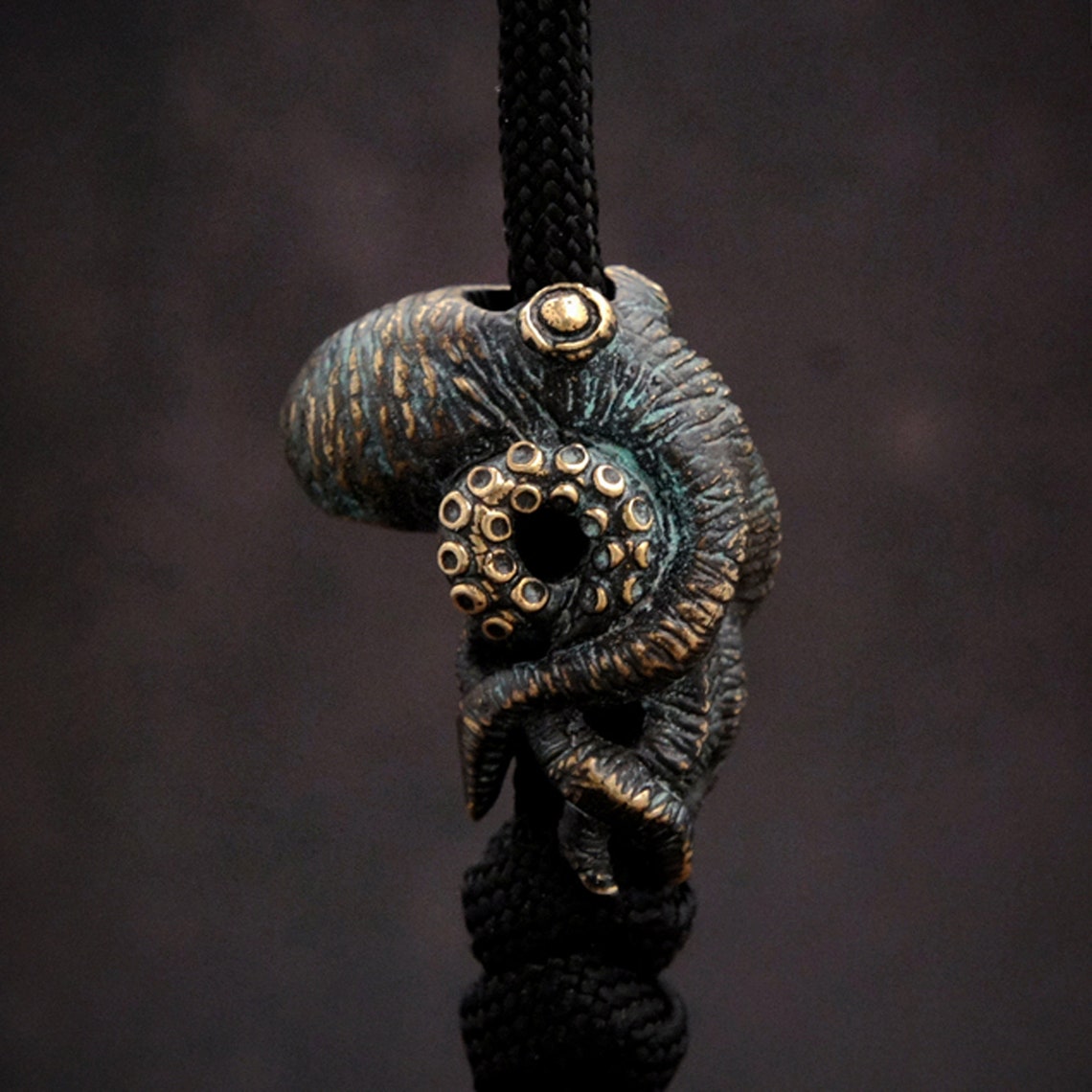 문어 황동 칼 비즈 야외 EDC 우산 밧줄 펜던트 DI - Paracord Survival Bracelet 리뷰 및 가격