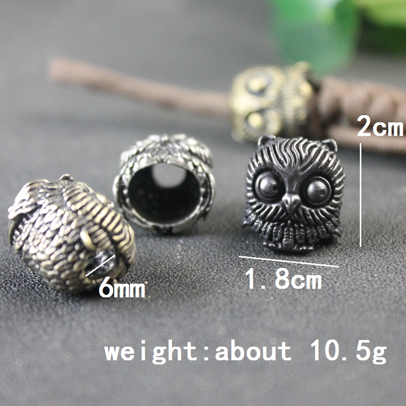 귀여운 올빼미 황동 칼 구슬 EDC 야외 DIY Par - Paracord Survival Bracelet 리뷰 및 가격