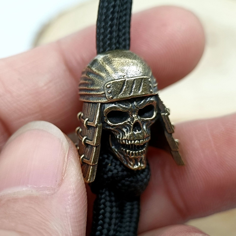 닌자 해골 머리 황동 칼 비즈 EDC DIY Parac - Paracord Survival Bracelet 리뷰 및 가격