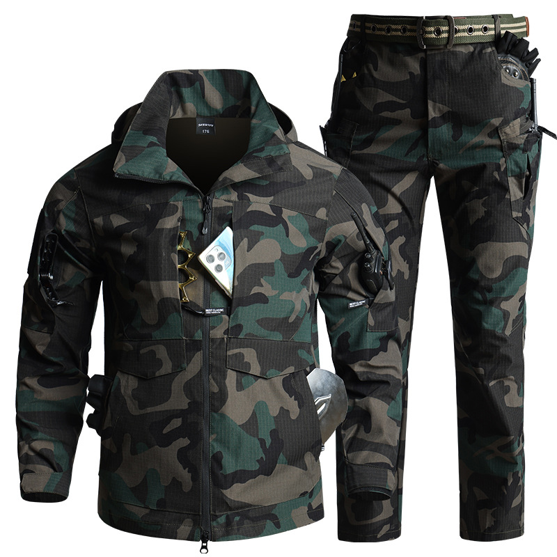 남성용 카모플라주 전술 장비 세트 후드형 통기성 립스탑 - Camouflage Hunting Jacket 리뷰 및 가격