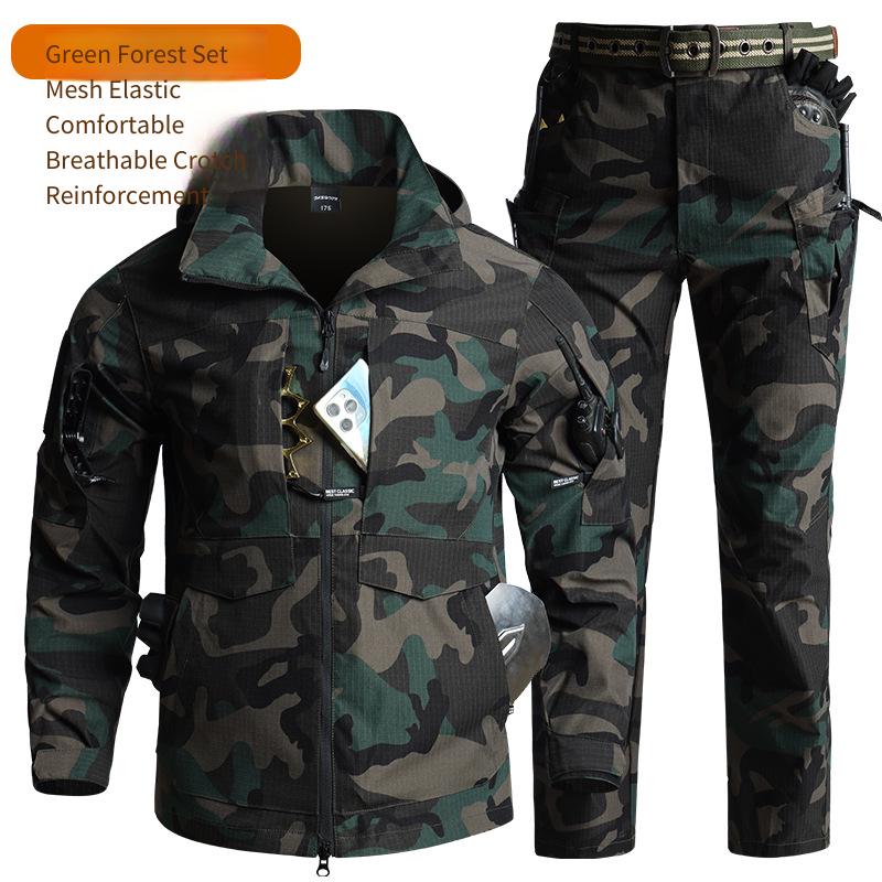 남성용 카모플라주 전술 장비 세트 후드형 통기성 립스탑 - Camouflage Hunting Jacket 리뷰 및 가격