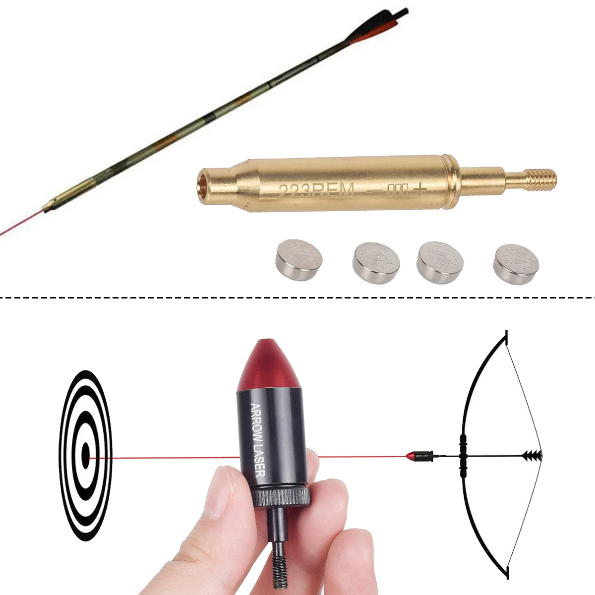 전술 양궁 .223 REM 레드 레이저 황동 조준경 화 - Crossbow Scope Sight 리뷰 및 가격