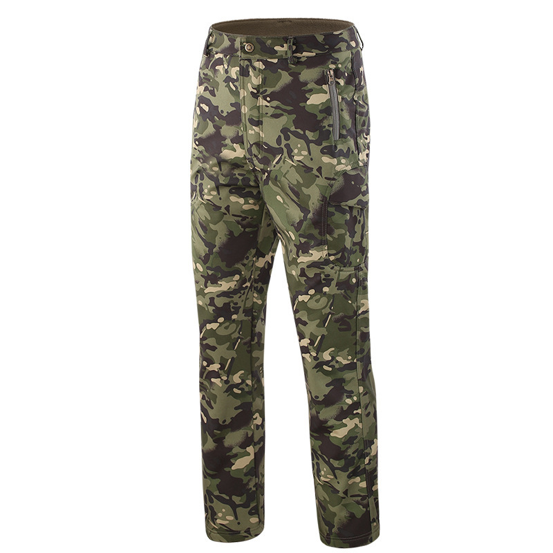 가을 겨울 소프트 쉘 양털 사냥 바지, 위장 전술 야외 - Outdoor Hunting Trousers 리뷰 및 가격